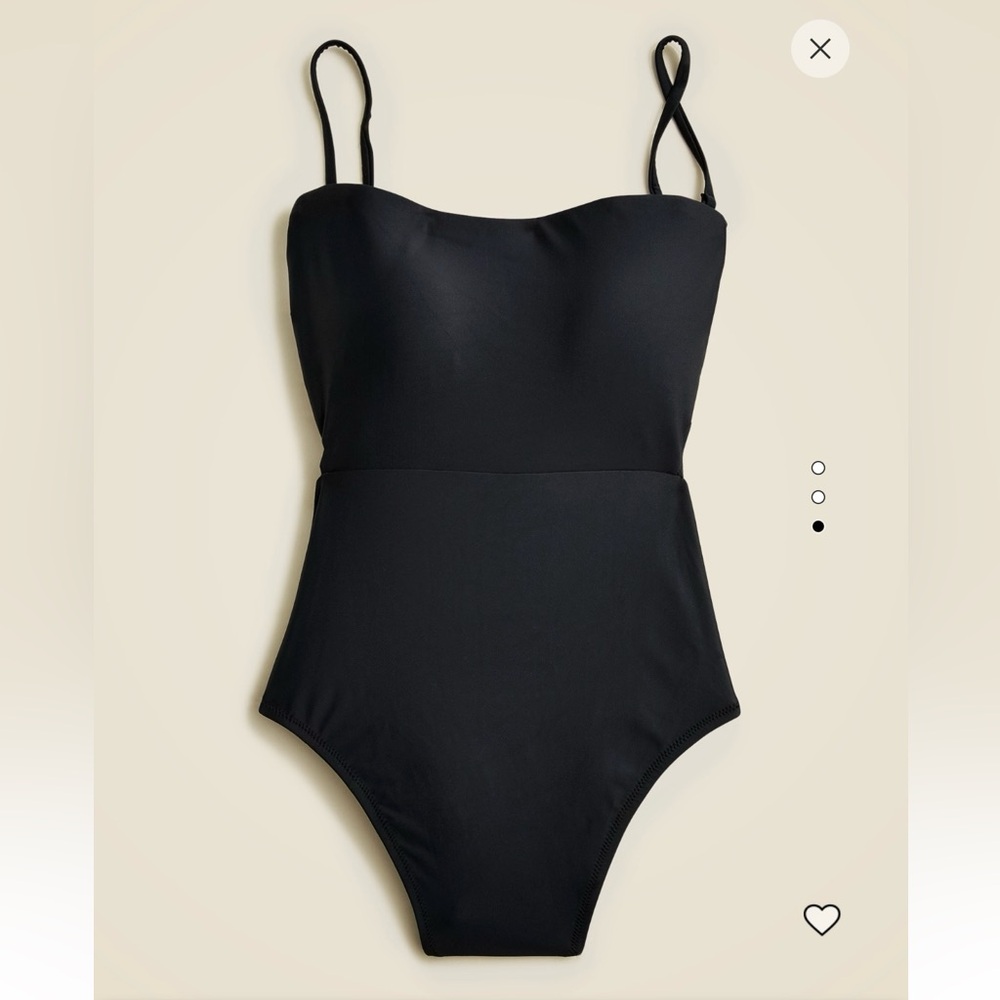 J. Crew Cutout Tie-back One Piece Swimsuit
